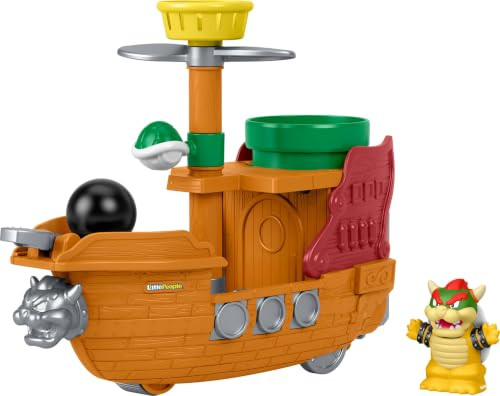 Fisher-Price Little People Super Mario Bowser's Airship Luchtschip Meerkleurig
