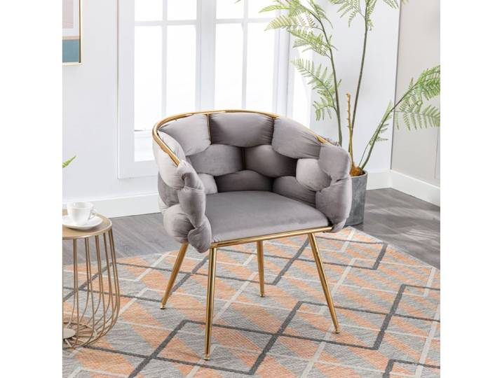Fauteuil Lot De 2 En Velours Gris Fauteuil Moderne FloraGrace Pour Salon Chambre Et Bureau Montage Facile 58x59x75cm