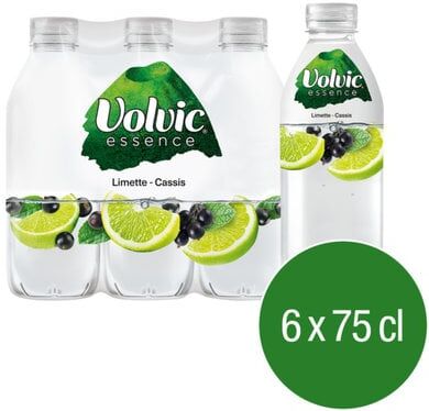 Volvic Essence Limette-Cassis 750ml - 6 x 0.75 L