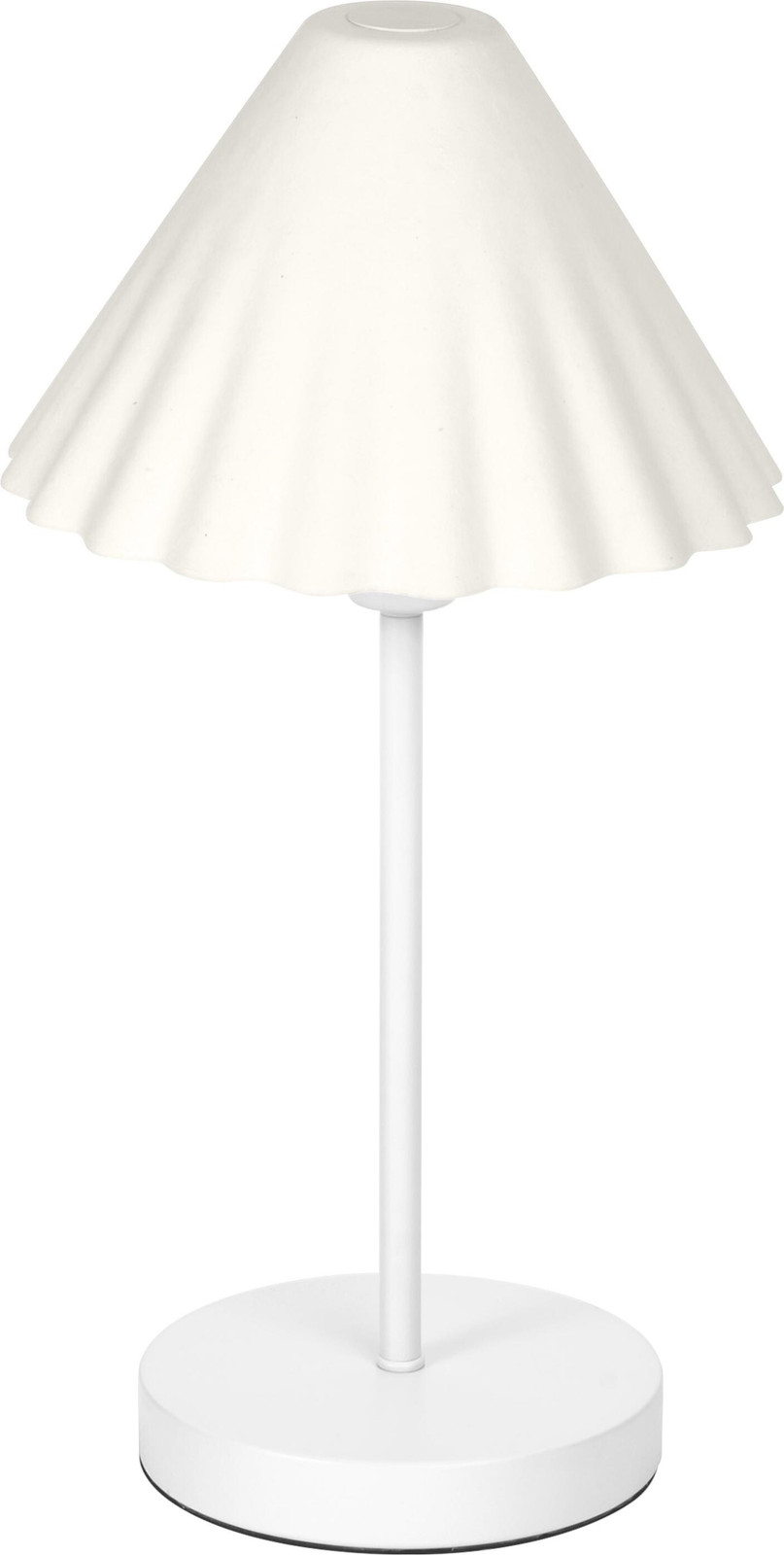OSRAM Tafel lamp Decor Pulp, wit, metaal en papier-maché, fitting E14, dimbaar, diameter: 21,8 cm