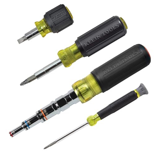 Klein Tools 80019 Gereedschapsset met multibit schroevendraaier en groefdriverset, 4-delig