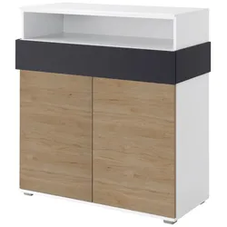 Röhr Highboard Clip Holzoptik Braun Eiche