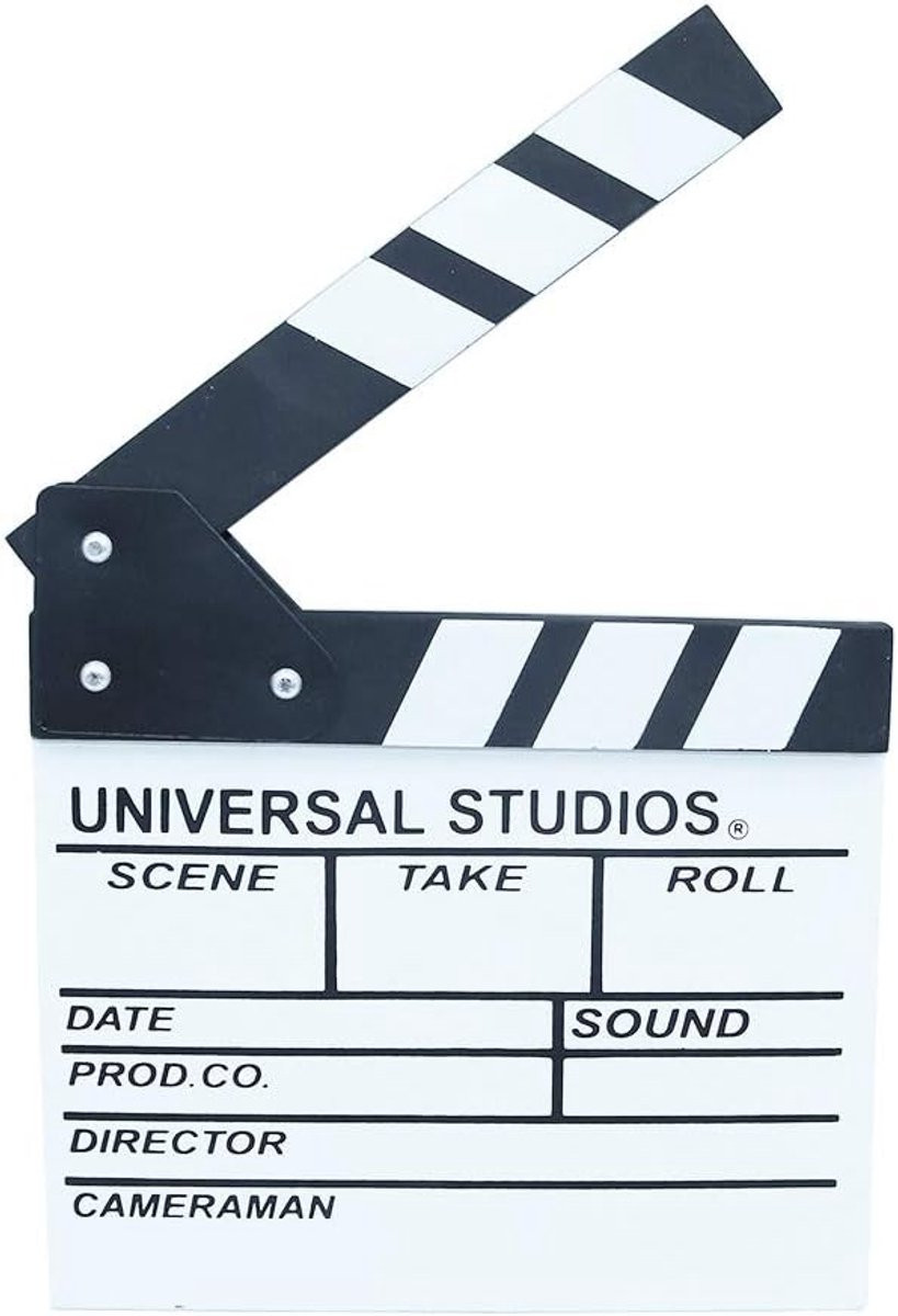 Dailygoods Houten Filmklapper voor opnames en decoratie, 20 x 20 cm