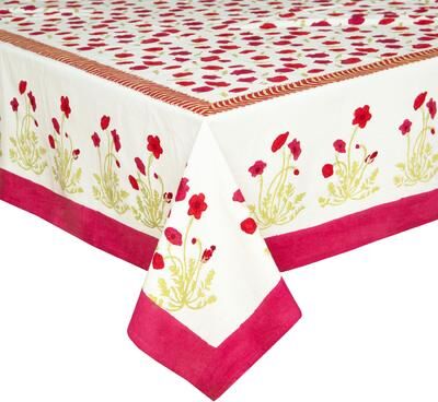 Couleur Nature Poppies Square Tablecloth