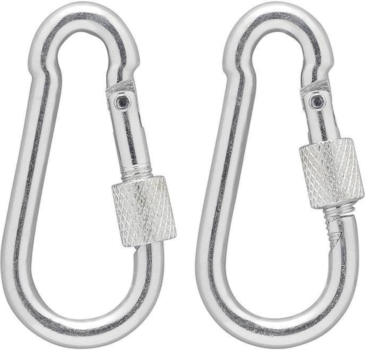 ProPlus Karabijnhaak Metaal 6x60mm met Schroefsluiting - 2 stuks