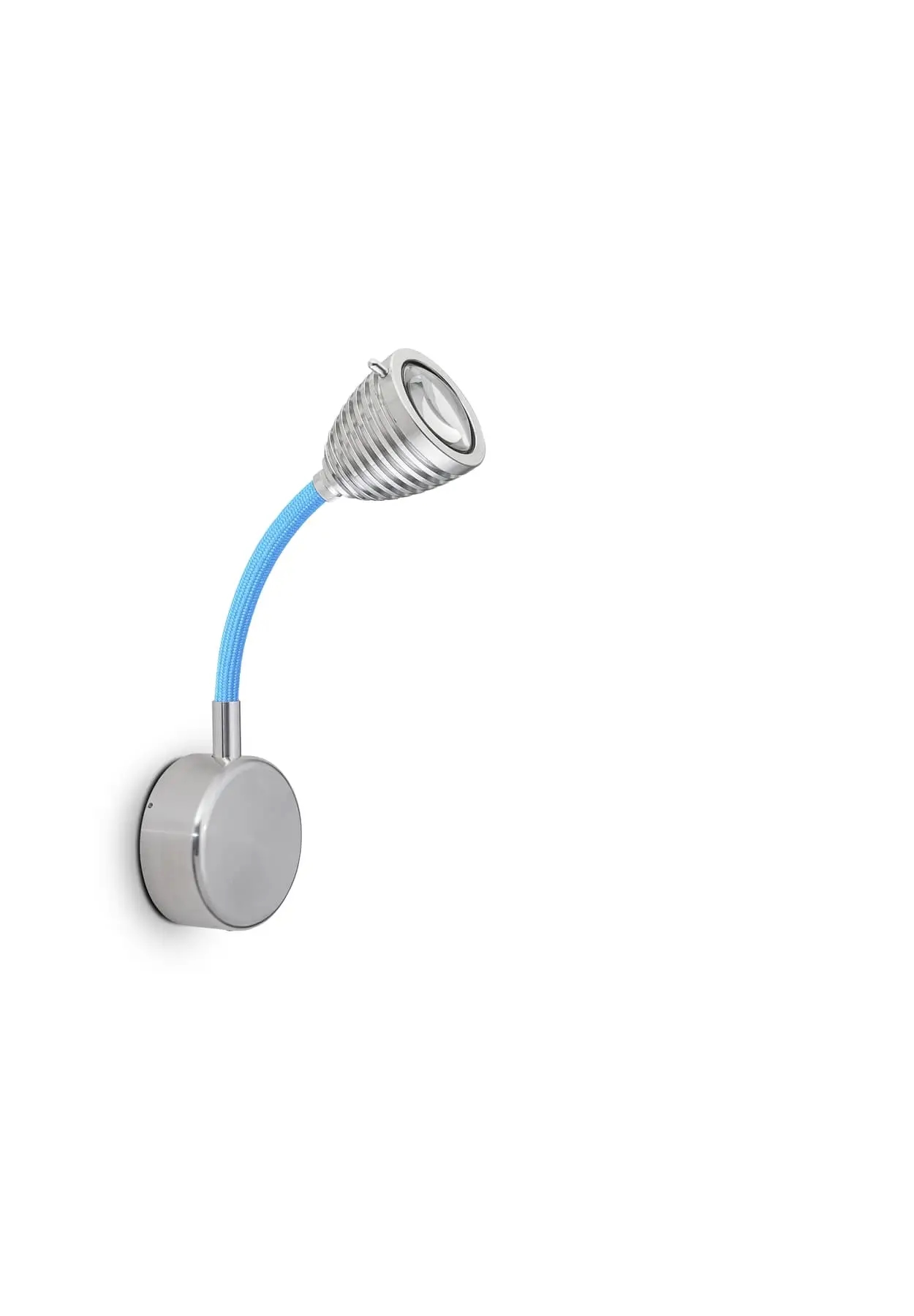 Less´n´more ATHENE LED-Wandleuchte, 15 cm Flexwelle Blau, Kopf Alu, Dali A-BWL1-D-KA-FTB 4251908550104