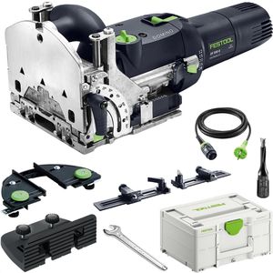 Festool Flachdübelfräse DOMINO DF 500 RQ-Set, 578541, 0 - 28 mm Frästiefe, mit 3 Zusatzanschlägen und Koffer, 420 W