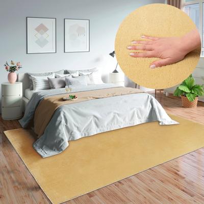 Teppich MERINOS "Loft 37, Kunstfellteppich", gold, B:80cm H:16mm L:150cm, Polyester, Teppiche, Teppich, weich und kuschelig, Fell Haptik, Anti-Rutsch-Unterseite
