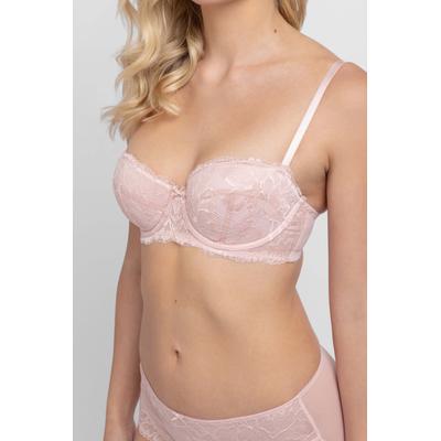 Balconette-BH DORINA "Perfect Lace", Damen, Gr. 90, Cup D, rosa (pink), Microtouch, Obermaterial: 90% Nylon, 10% Elasthan, BHs Balconette-BH, mit Spitze