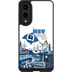 Nivocase Handyhülle für Samsung Galaxy S25 Edge Hülle NIVOpure Case Schwarz Aufstieg Hamburger SV (Samsung Galaxy S25 Edge), Smartphone Hülle, Schwarz