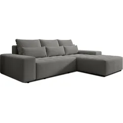 ECKSOFA L Form Alvorada Grau 280/184/88 cm – modernes Sofa fürs Wohnzimmer
