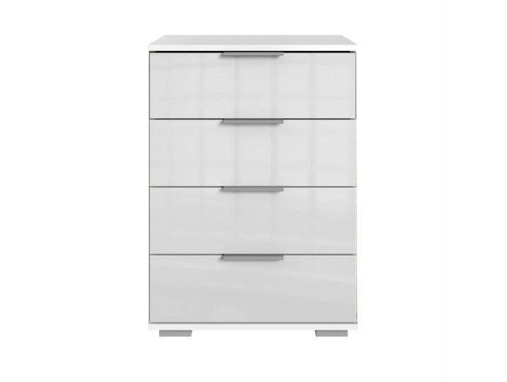 Wimex Easy Plus Nachtkommode - Dekor weiß, Glas weiß Modern