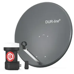 DUR-line MDA 80 Anthrazit - Sat-Komplettanlage mit Single LNB