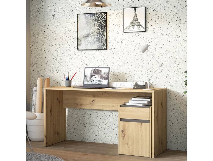 Bureau Warra 140cm Marron/Gris/Imitation chêne Artisan/Anthracite