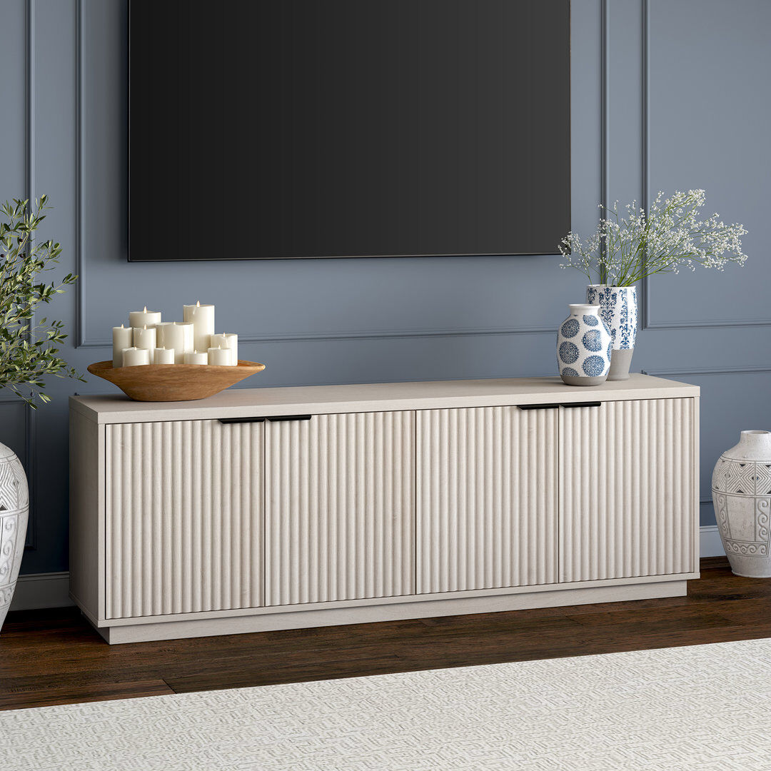 Brayden Studio Cloran TV Stand for TVs up to 78" White Wood 78"