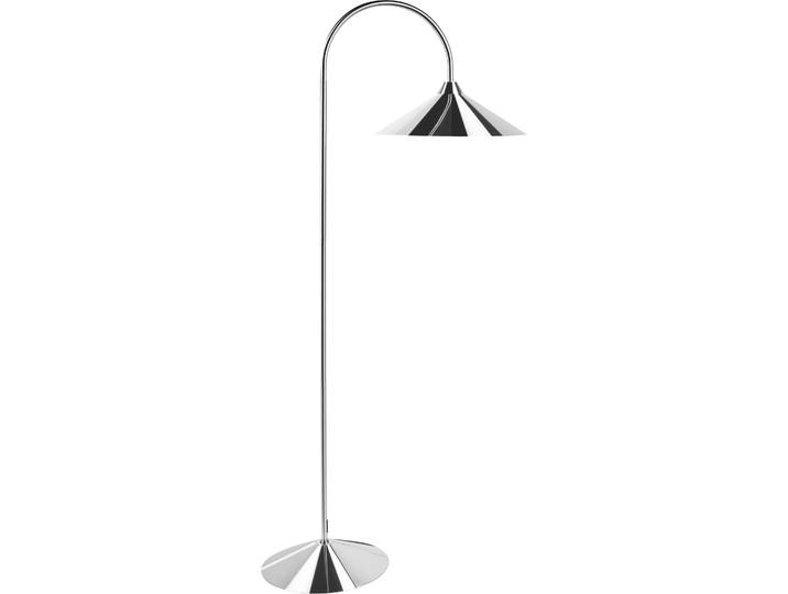 BELIANI Stehlampe Silber Metall 150 cm Hoch 1-Flammig mit Schirm Kegelform Langes Kabel mit Schalter Modern Schlaf- u. Wohnzimmer Bogenlampe
