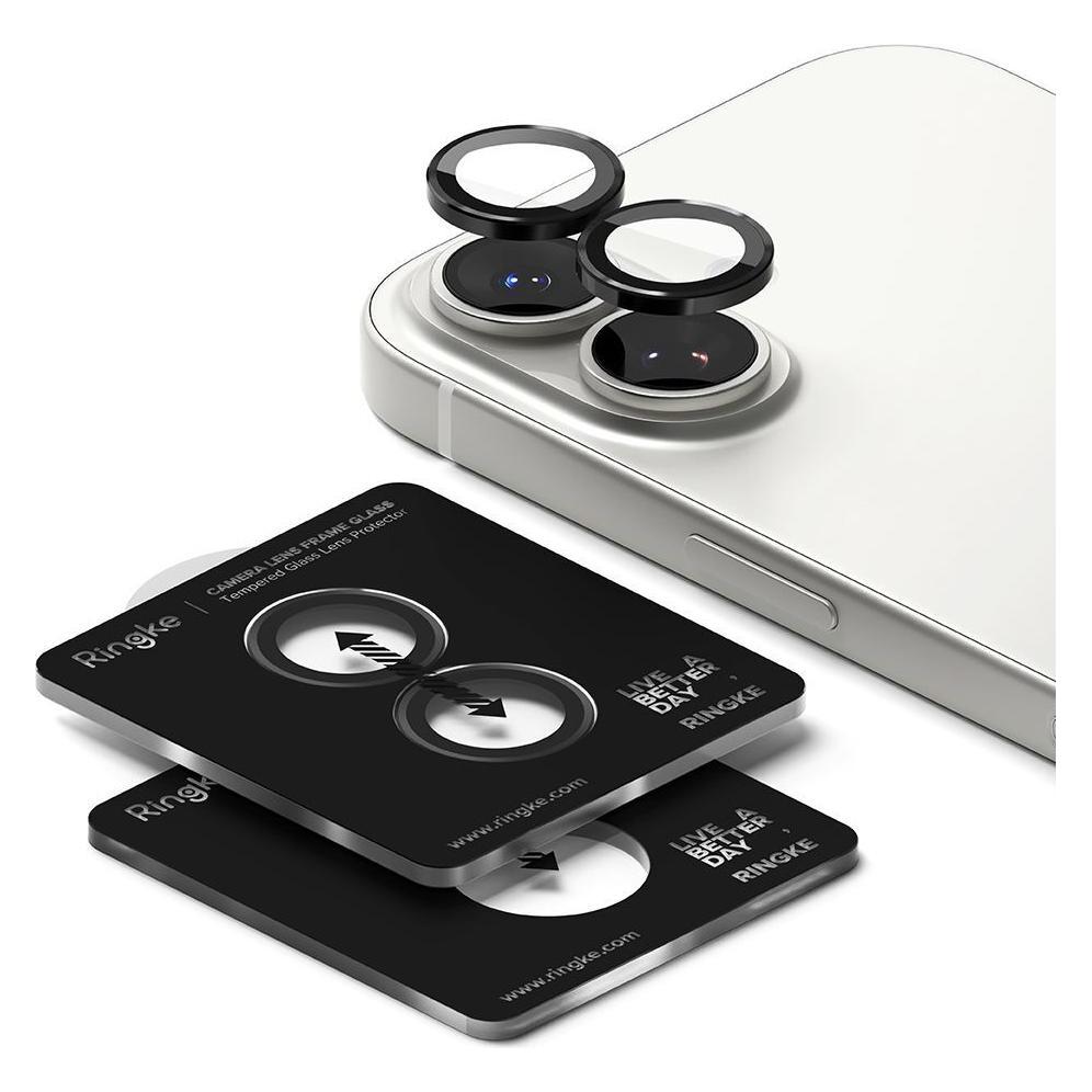 Ringke - Camera Lens Frame Glass - iPhone 17 - Black (2 Stk., Apple iPhone 17) (CLF1G1128)