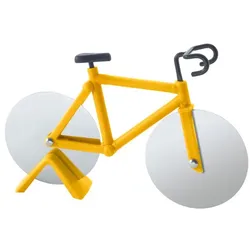 Pizzaschneider Fahrrad Edelstahl Silber