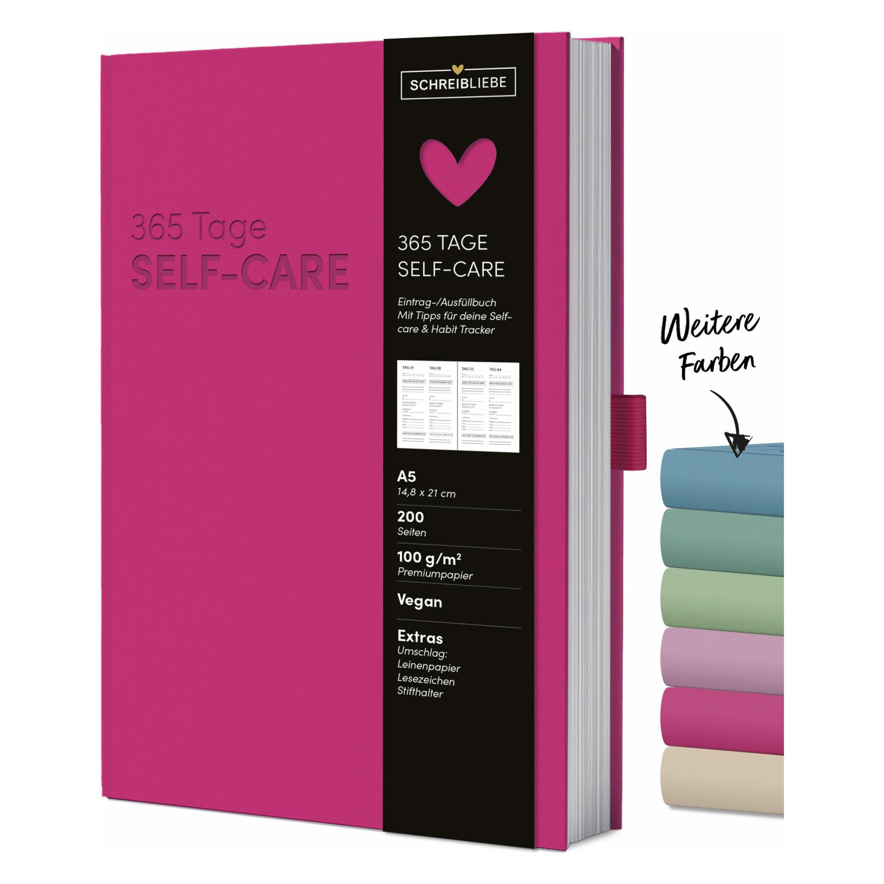 Korsch Self-care-Tagebuch Fuchsia (A5, Blanko, Harter Einband) (56633370)