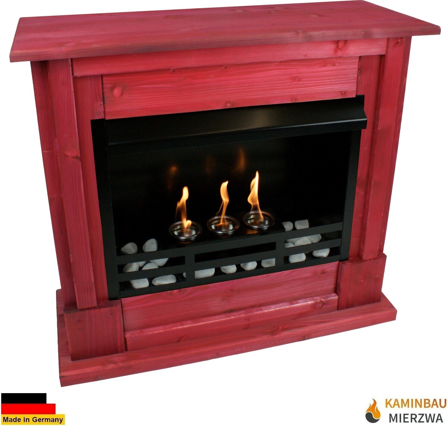 Ethanol und Gelkamin Kamin Modell Rafael Premium Rot