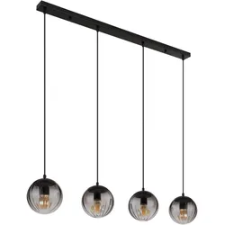 Globo, Pendelleuchte, Hängeleuchte Metall Schwarz Matt, 4xe27 (E27)