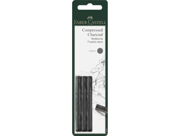FABER-CASTELL - Tekenkool Pitt medium, set van 3