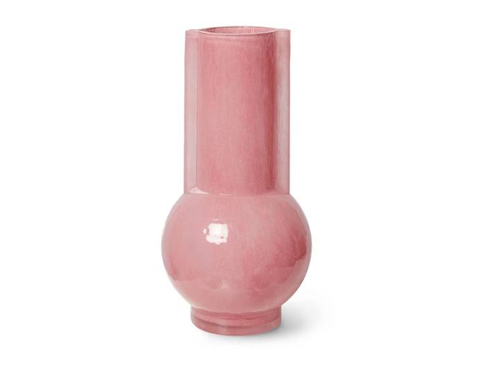 HKliving Vase en verre HK Living 25 cm Flamingo pink