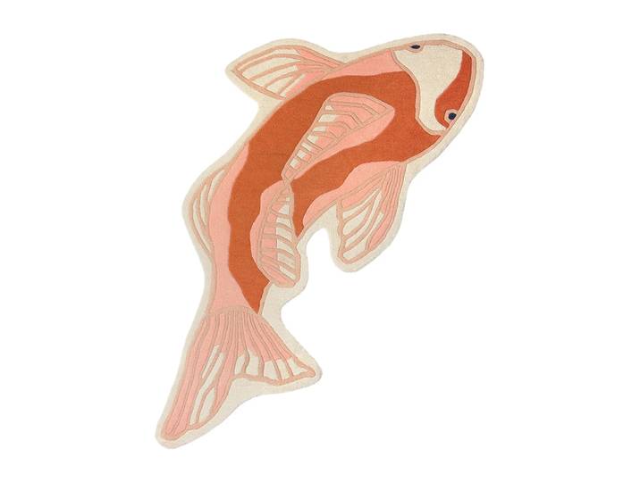Broste Copenhagen Tapis Koi 97x130 cm Pumpkin orange