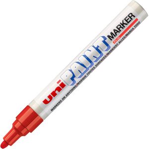 uni-ball Lackmarker PX-20, wasserfest & permanent, rot, Rundspitze 2,2 - 2,8 mm, glänzend
