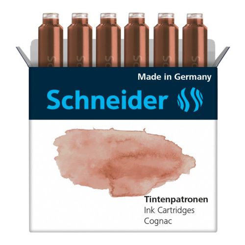 Schneider Pastell Tintenpatronen für Füller cognac 6 St.
