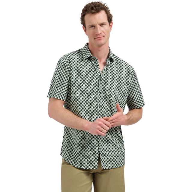 No Excess Shirt short sleeve stretch allover green