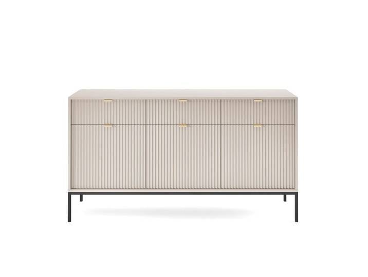 Kommode – NOVA – Kaschmir mit stilvoller Rillenfront