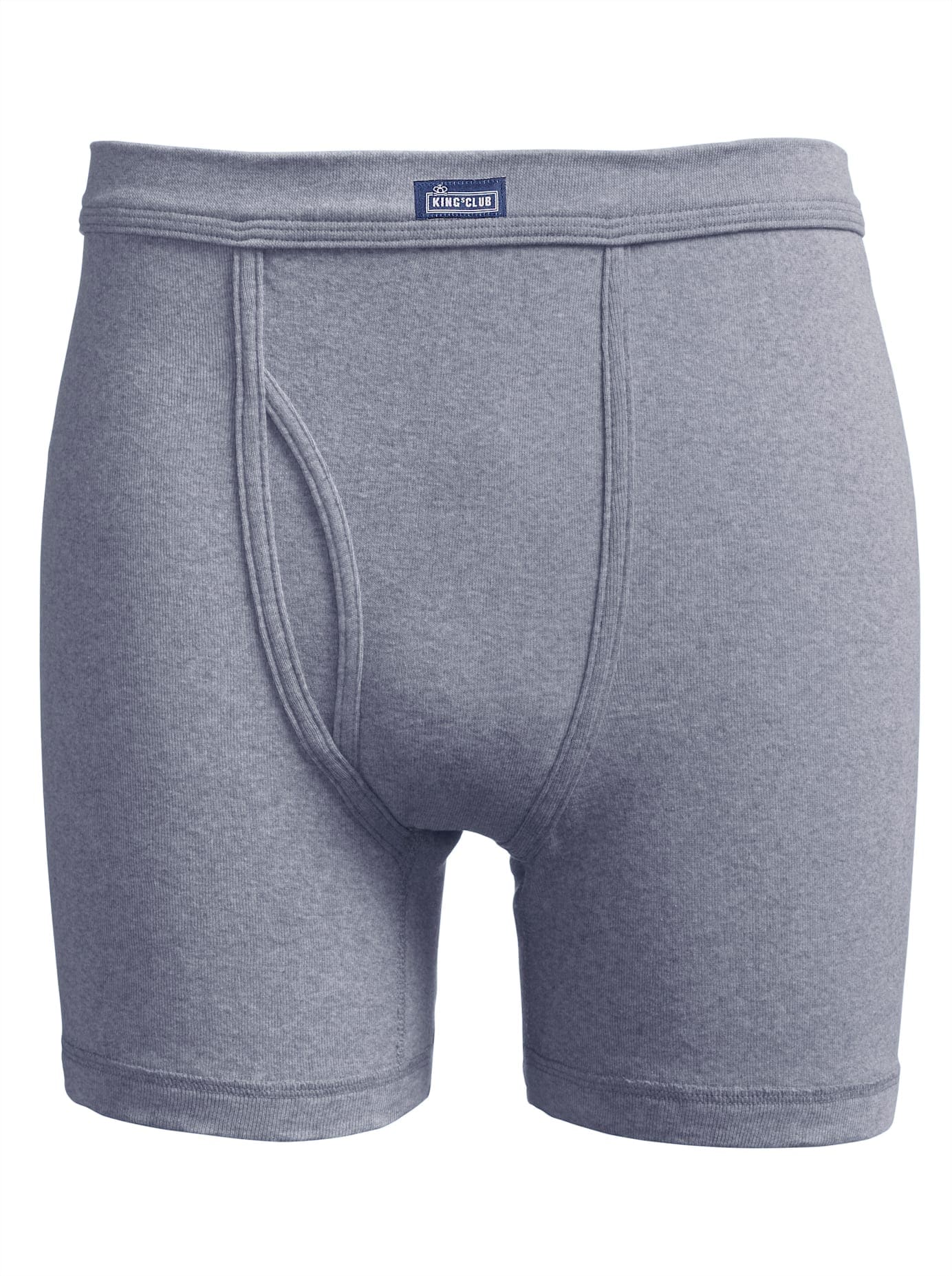 Slip KINGS CLUB, Herren, Gr. 8, 2 Stk., grau (grau, meliert), 100% Baumwolle, Unterhosen Slip grau, meliert 8, 2 Stk.