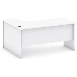 Ergonomischer Eckschreibtisch MIRELLI, 140x120 cm, rechts, weiß