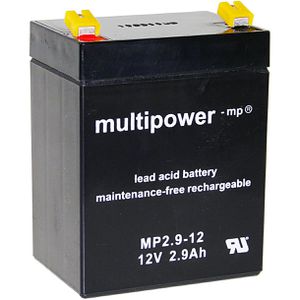 Multipower AGM-Batterie MP2,9-12, 12 V, 2,9 Ah, Faston 4,8 mm Anschluss