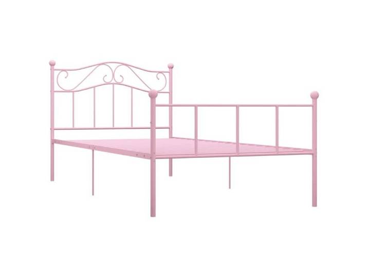 SOLDES d'Automne Cadre de lit - 1 Personne - lattes en métal - rose métal 90x200 cm - HOMEFR3529