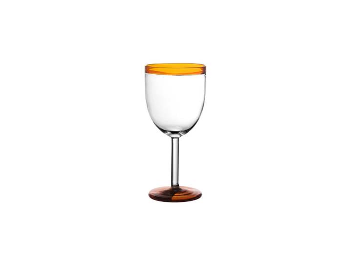 Verre à vin en verre borosilicate ambre, uni, compatible lave-vai