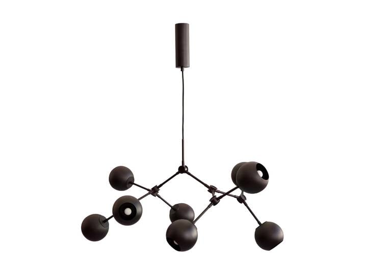 101 Copenhagen Suspension Drop Chandelier Globe mini Burned black