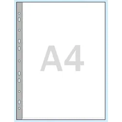 100 Prospekthülle A4, SS, PP-Folie 55 μm genarbt, 100 Stück, transparent