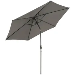 VCM Sonnenschirm Ø 2,9m   Schirm mit Kurbel   neigbar wasserabweisend   UV-Schutz 50 +   Anthrazit