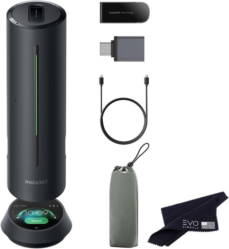 Insta360 Wave AI conferentietelefoon met Bluetooth, zwart