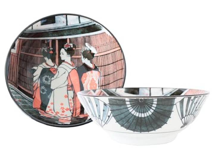Mino ware KND20 Maiko-Schüssel, japanische Keramik, 2 Stück, Ramen-Nudeln, Donburi, hergestellt in Japan, 2 Stück
