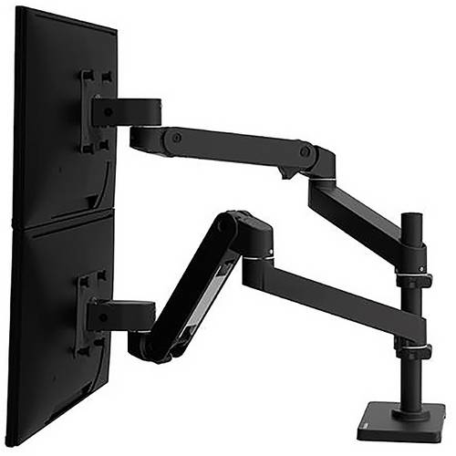 Ergotron 45-690-292 Monitor-Tischhalterung 2 Display(s) 68,6cm (27") Schwarz Höhenverstellbar, Neigbar