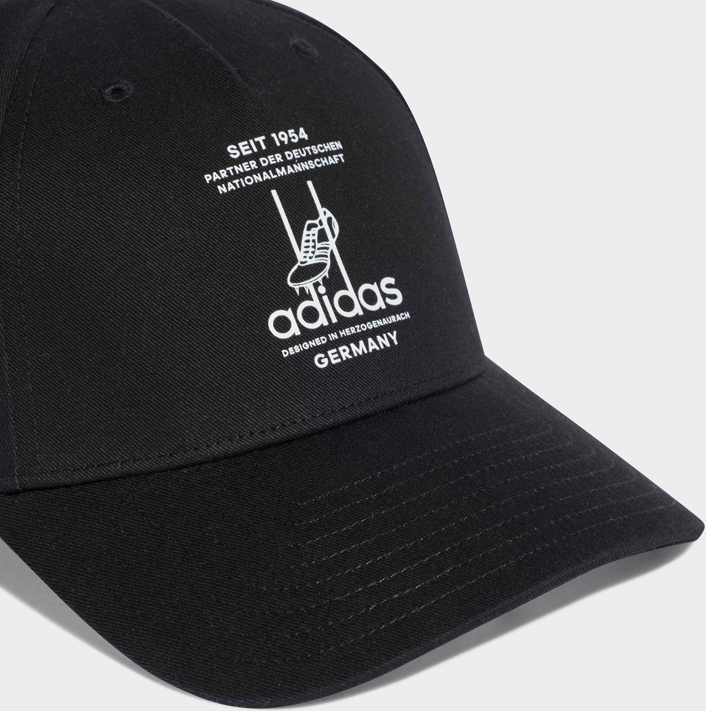Baseball Cap ADIDAS PERFORMANCE "DFB DEUTSCHLAND 26", schwarz (schwarz, weiß), Obermaterial: 100% Baumwolle, Caps Baseball Cap schwarz, weiß Einheitsgröße