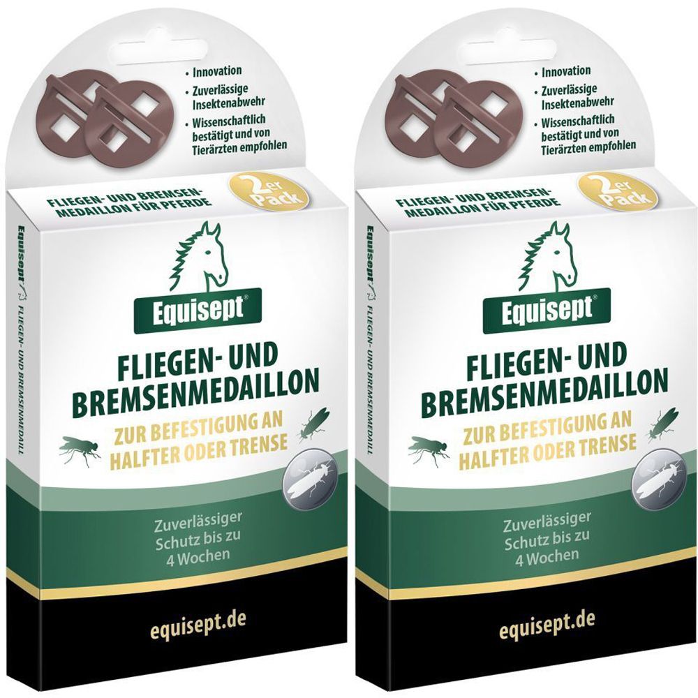 Equisept Fliegen- u.Bremsenmedaillon f.Pferde Doppelpack 2x2 St Sonstige