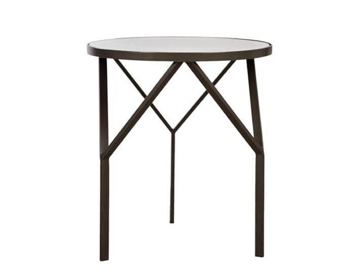 GILDE Beistelltisch Triade - Metall - anthrazitfarben - runde Form - metallische Optik - Ø 44 cm x Höhe 49 cm