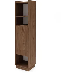BÜCHERREGAL Positivo mit 1 Tür, 45 cm, Alba-Nuss + Kaschmir