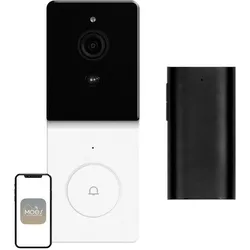 Moes, Klingel + Türsprechanlage, WDB-TY-B20 WLAN-Video-Türklingel mit 433-MHz-Funk und 1080p-Video (Funk 433-Mhz, WLAN)