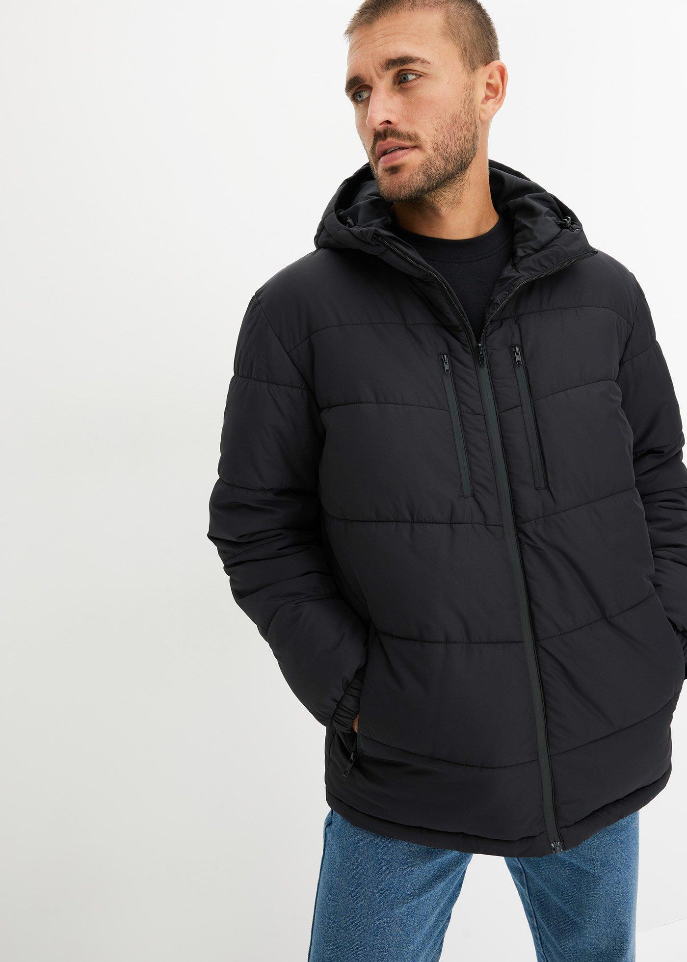 bonprix Funktionsjacke mit Bionic-Finish wasserabweisend, schwarz, Gr.56, Steppjacke mit Bionic Finishing für eine hochgradig schmutz- und wasserabweisende Oberfläche