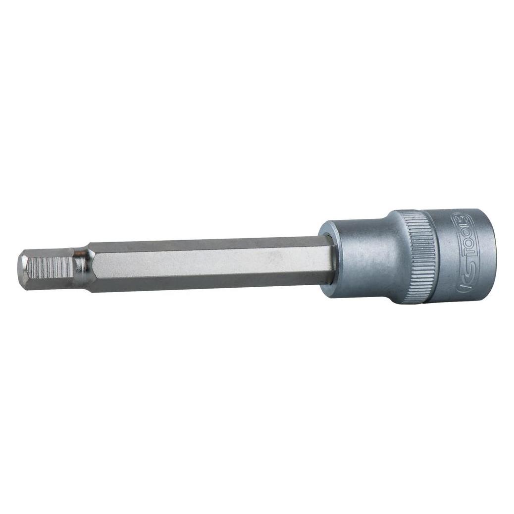 KS Tools Werkzeuge-Maschinen GmbH 1/2 Bit-Stecknuss Innensechskant, lang, 10mm, auf Hänger (911.1330-E)
